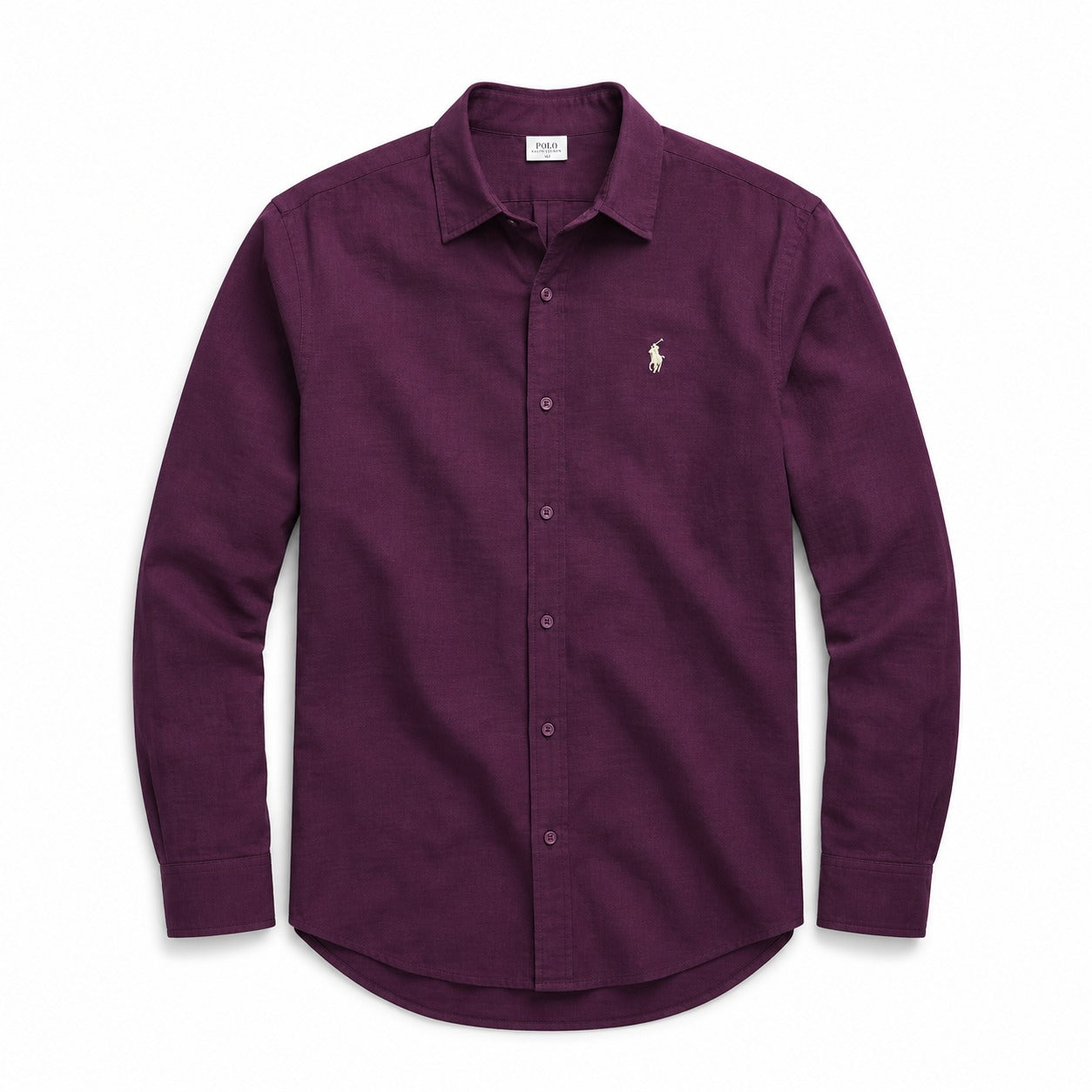 Deep Purple Polo Button-Up Shirt