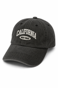 California West Coast Vintage Washed Cap – Charcoal Black