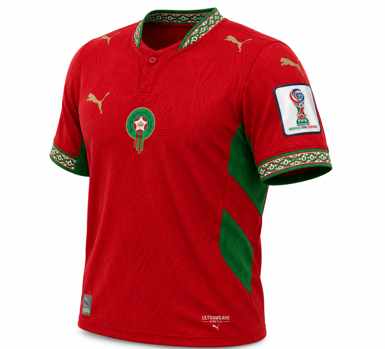 Morocco 2026 Edition Football Jersey – Red & Green Performance Shirt