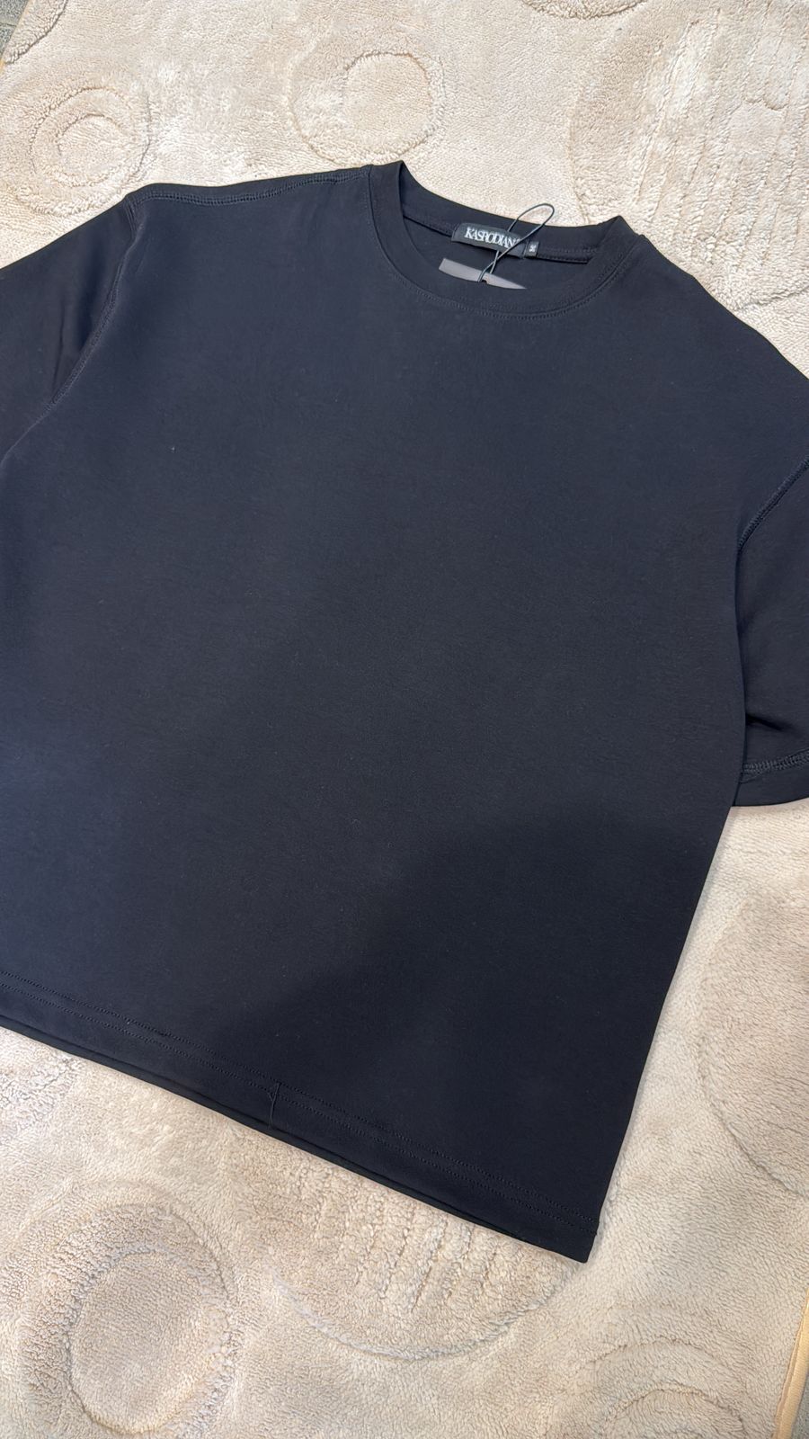 KASRODIAN Essential Heavyweight Boxy Fit Tee – Black