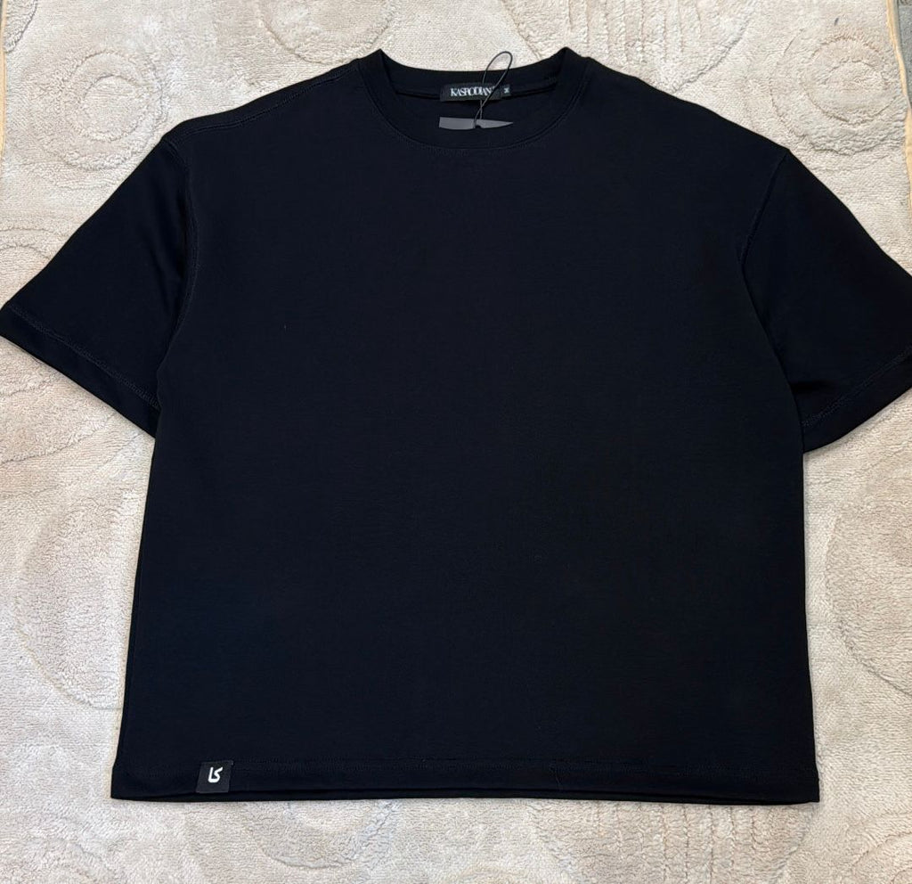 KASRODIAN Essential Heavyweight Boxy Fit Tee – Black