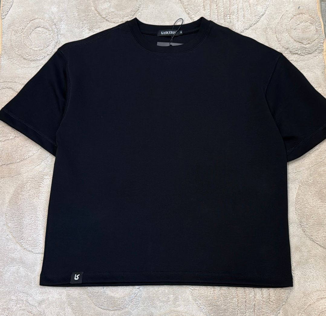 KASRODIAN Essential Heavyweight Boxy Fit Tee – Black