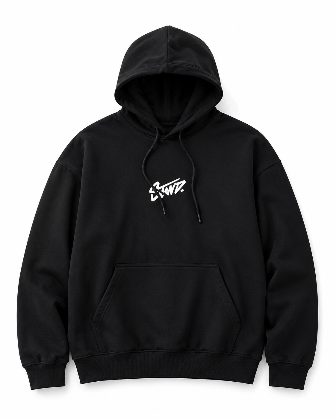 STWD Black Graphic Logo Hoodie