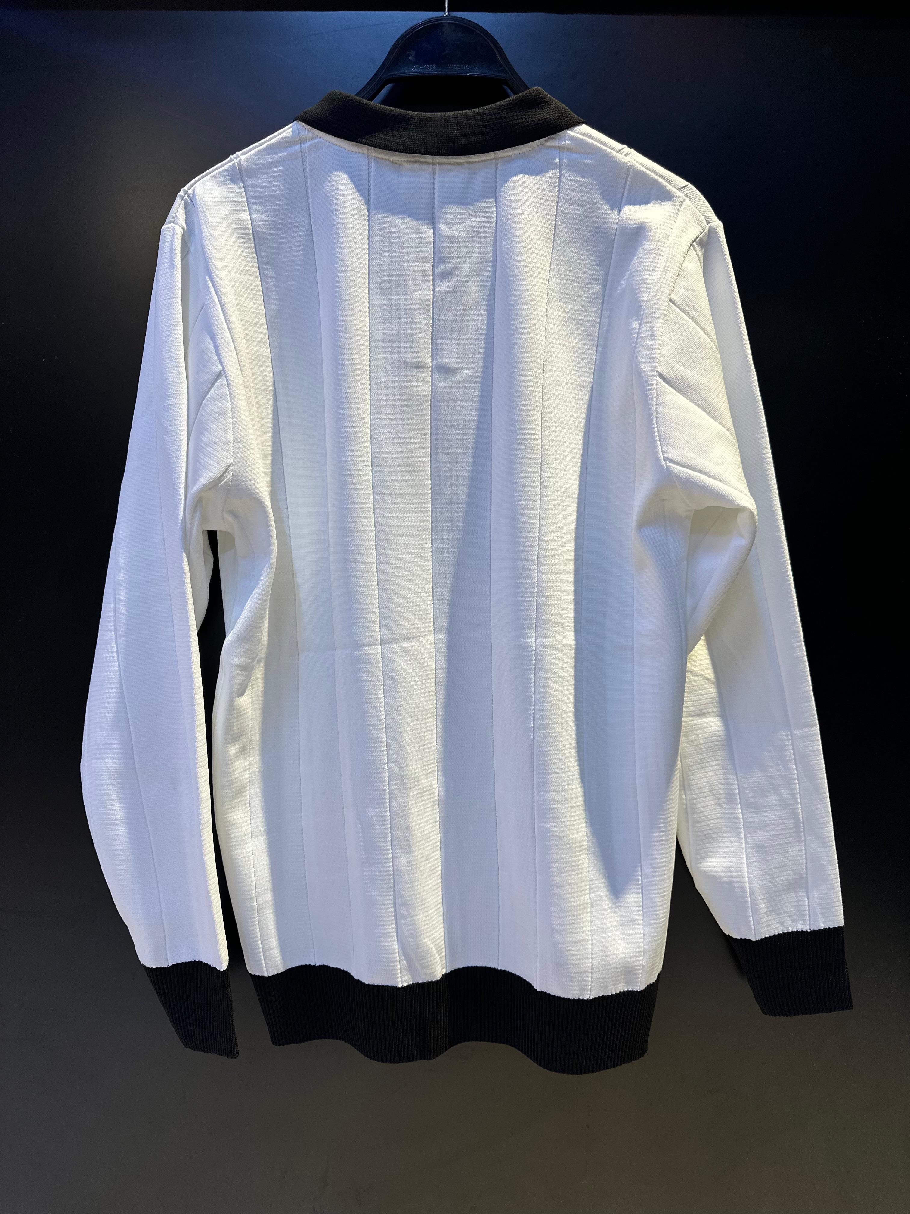 ZARA Contrasting Knit Long-Sleeve Polo Sweater