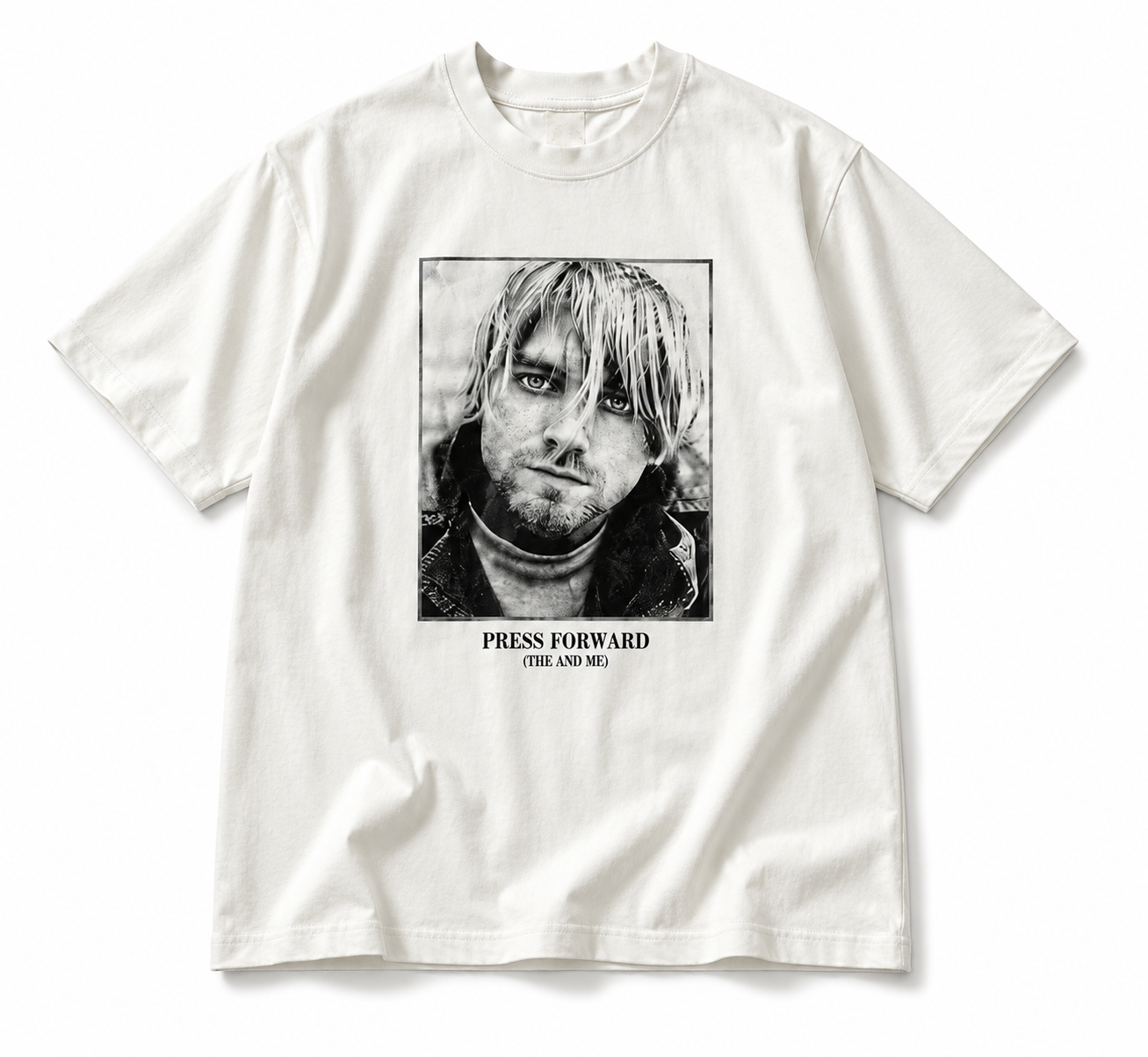 Oversized White Graphic T-Shirt – Press Forward Edition