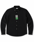 Black Button-Down Textured Shirt