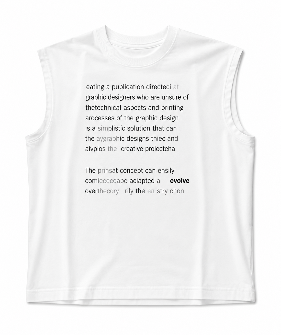 Minimalist White Sleeveless Graphic Tank Top – Premium Cotton Oversized Fit