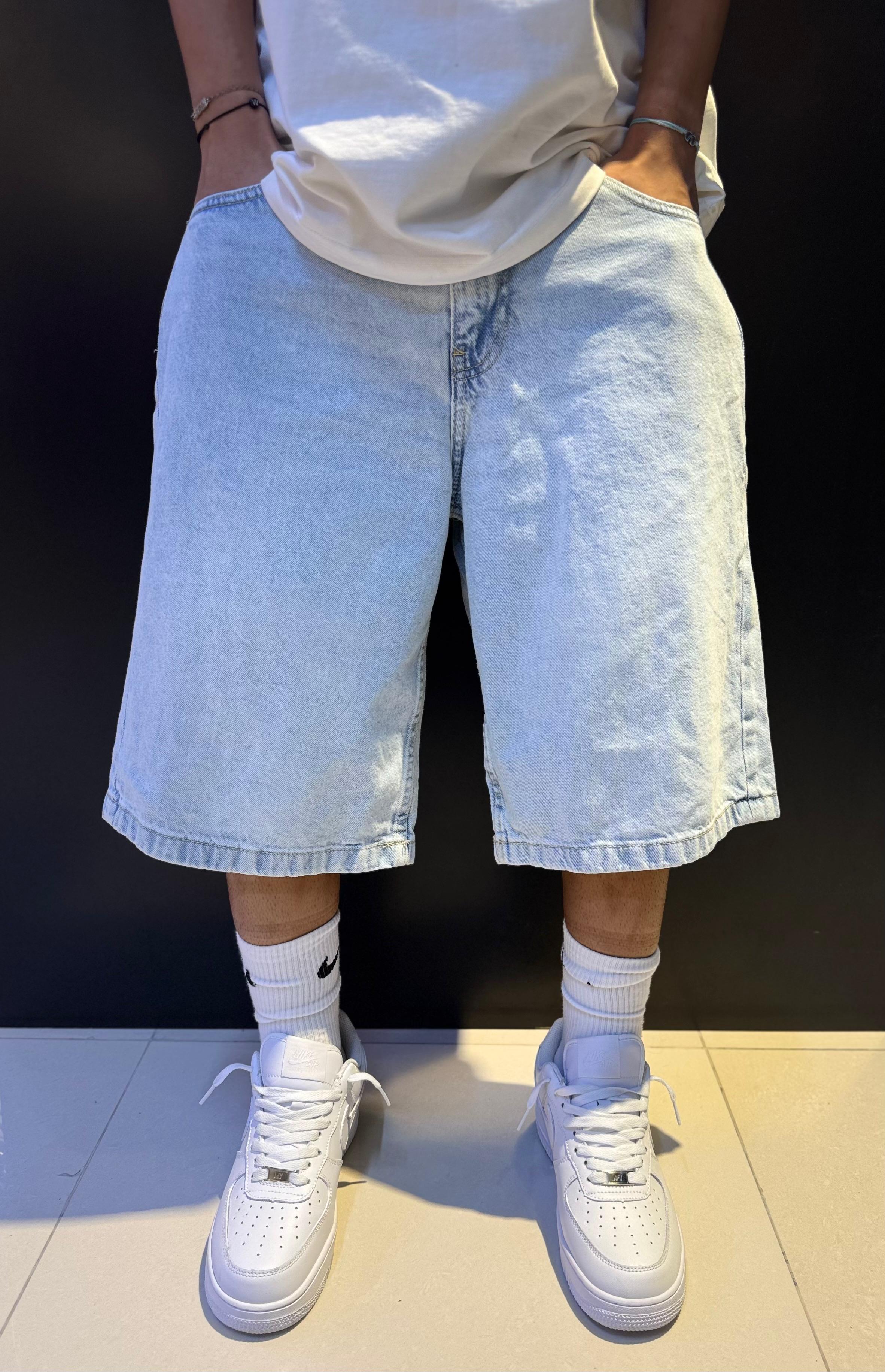Oversized Denim Shorts