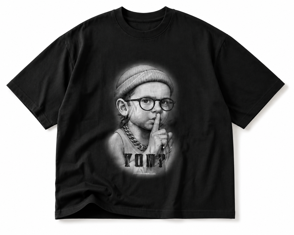 Youth Graphic Oversized Black T-Shirt
