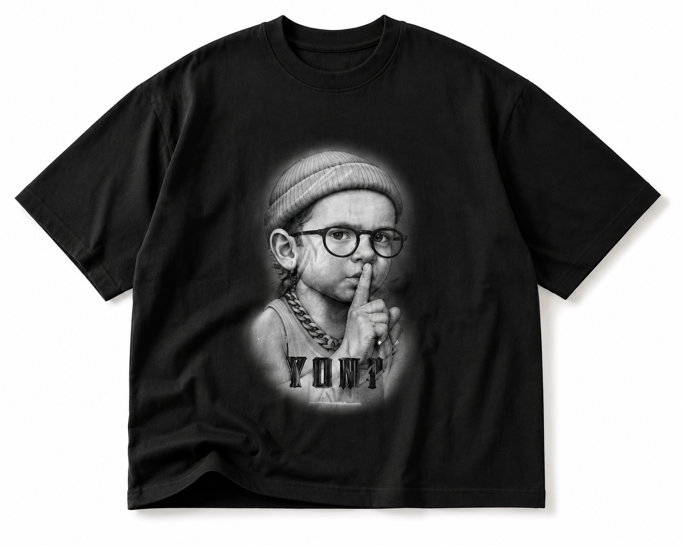 Youth Graphic Oversized Black T-Shirt
