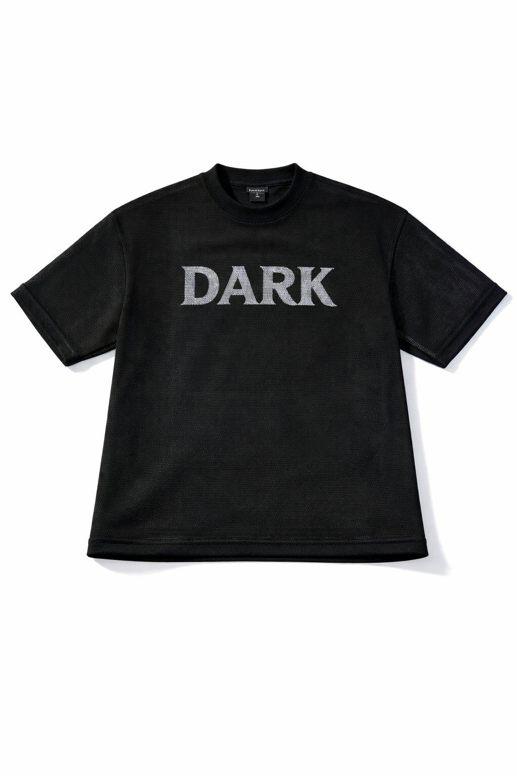 Dark Black Mesh Oversized T-Shirt – Minimal Streetwear Essential Tee