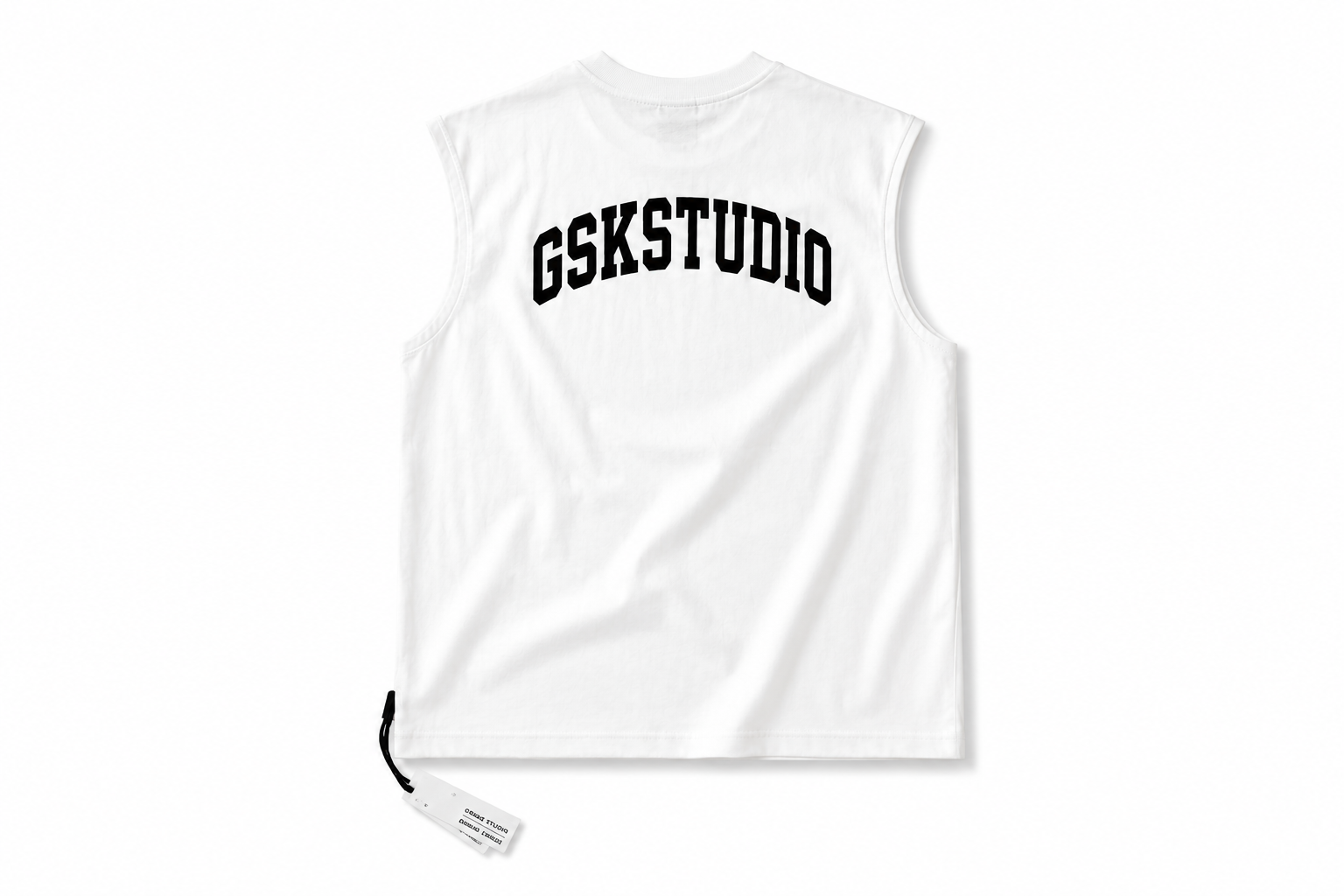 White GSKSTUDIO Sleeveless Muscle Tee