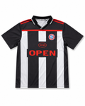 Black White Stripe Retro Football Jersey