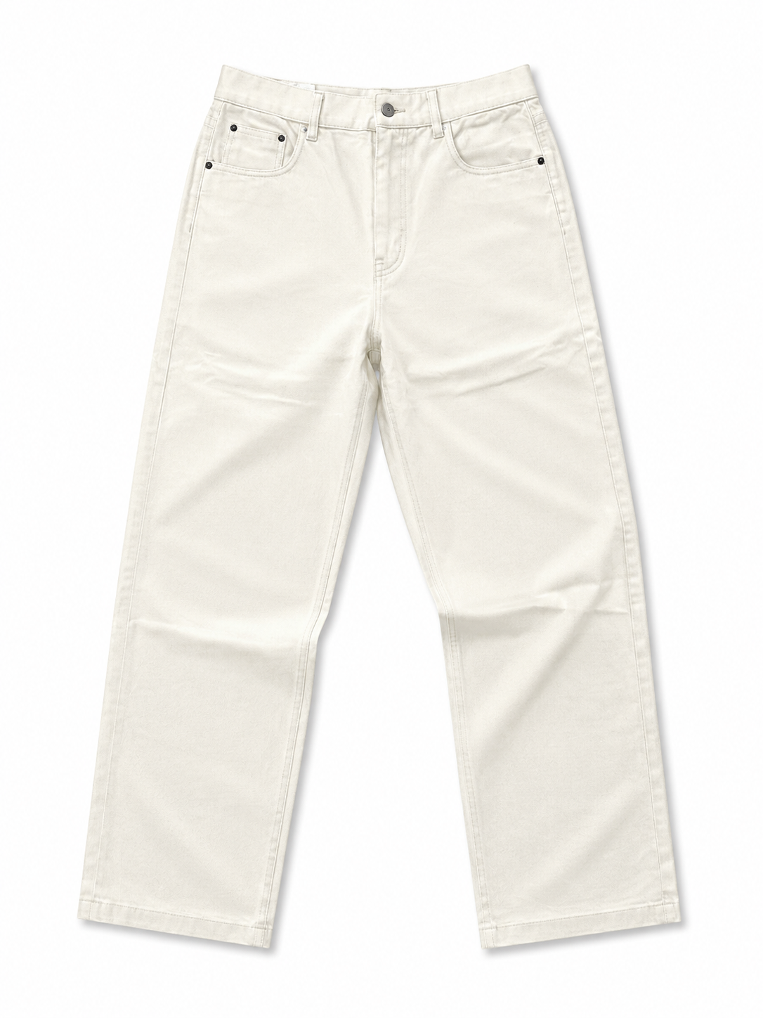 Urban Off-White Wide Leg Denim Jeans – Premium Relaxed Fit Everyday Pants