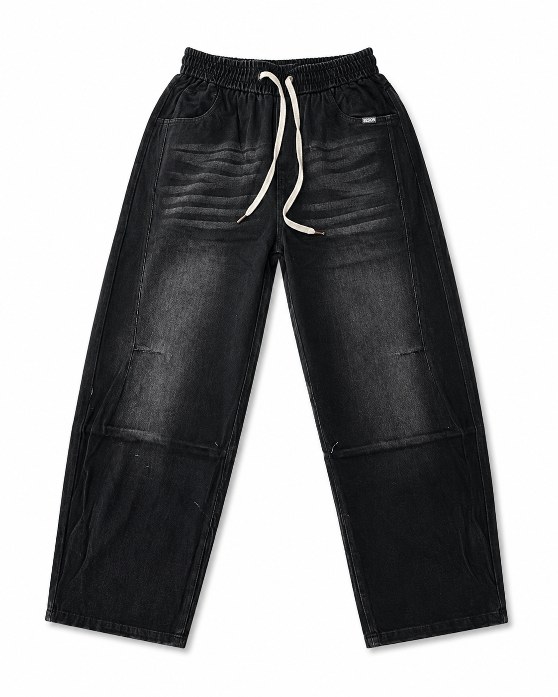 Urban Black Washed Denim Jogger Jeans – Premium Relaxed Fit Streetwear Pants