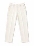 Men’s Ivory Tailored Trousers – Premium Straight Fit