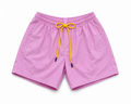 Swimming Men’s Pink Casual Shorts with Yellow Drawstring – Summer Style