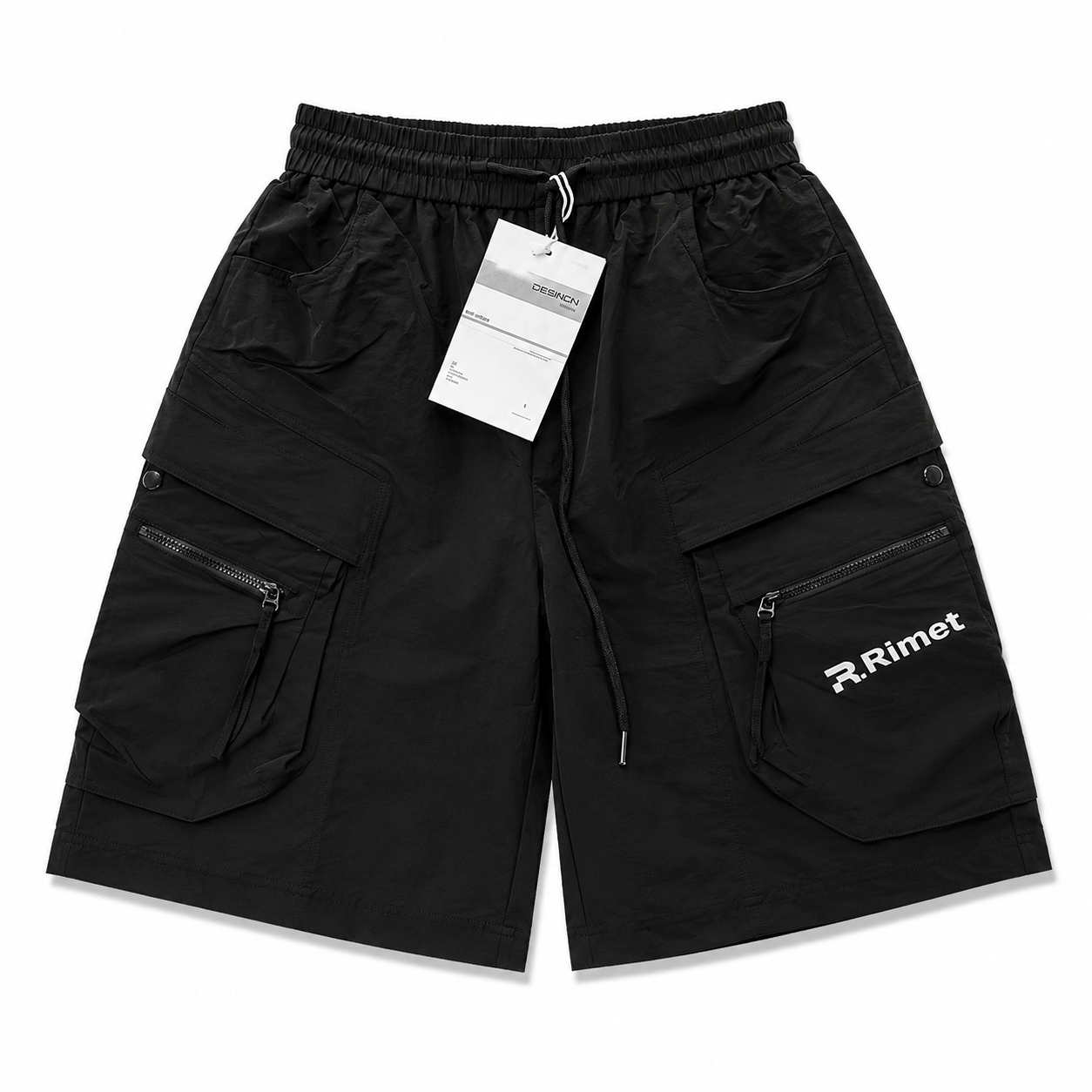 Premium Black Techwear Cargo Shorts – Multi-Pocket Utility Streetwear