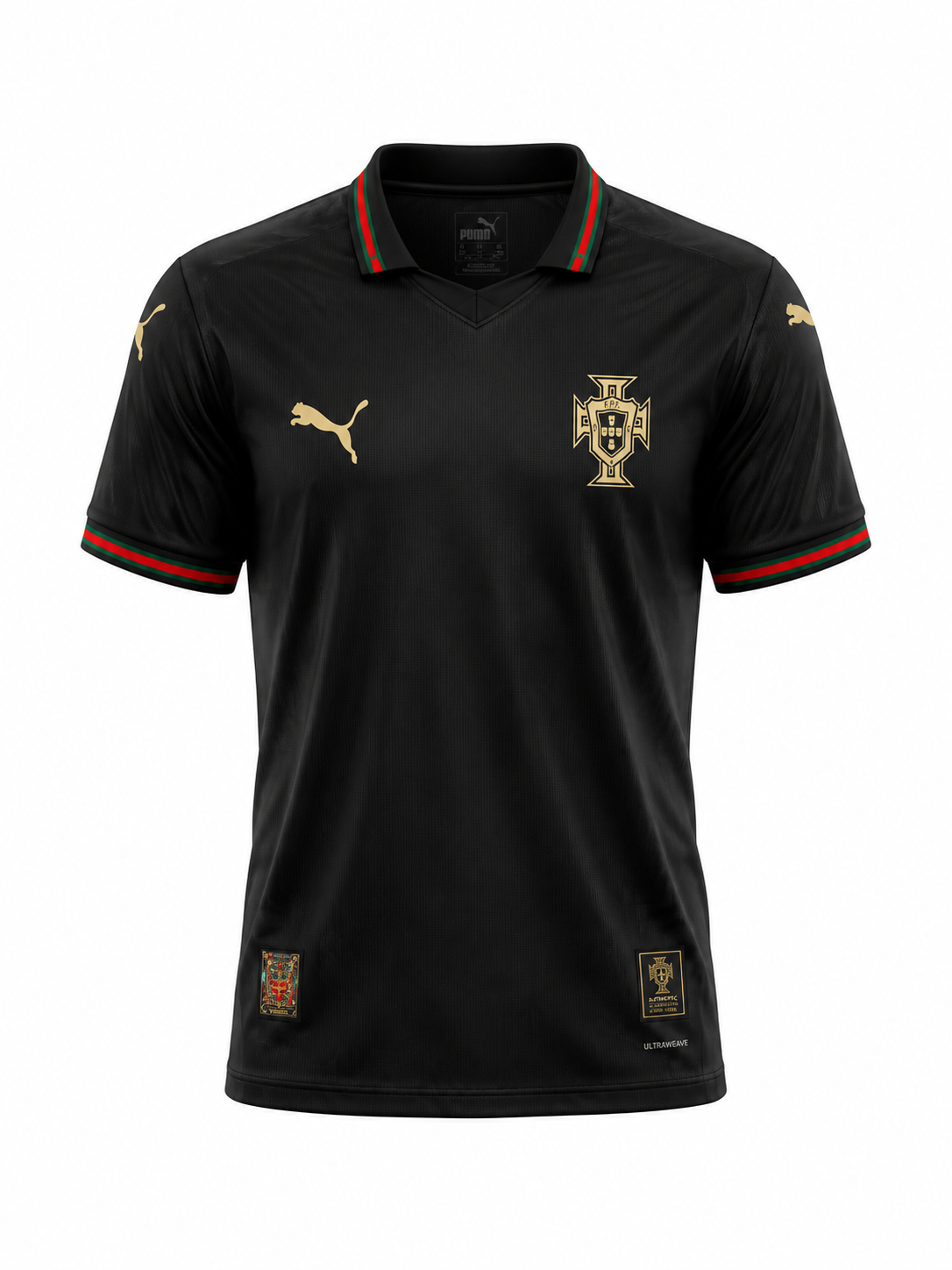 Portugal Black Away Football Jersey – Premium Edition