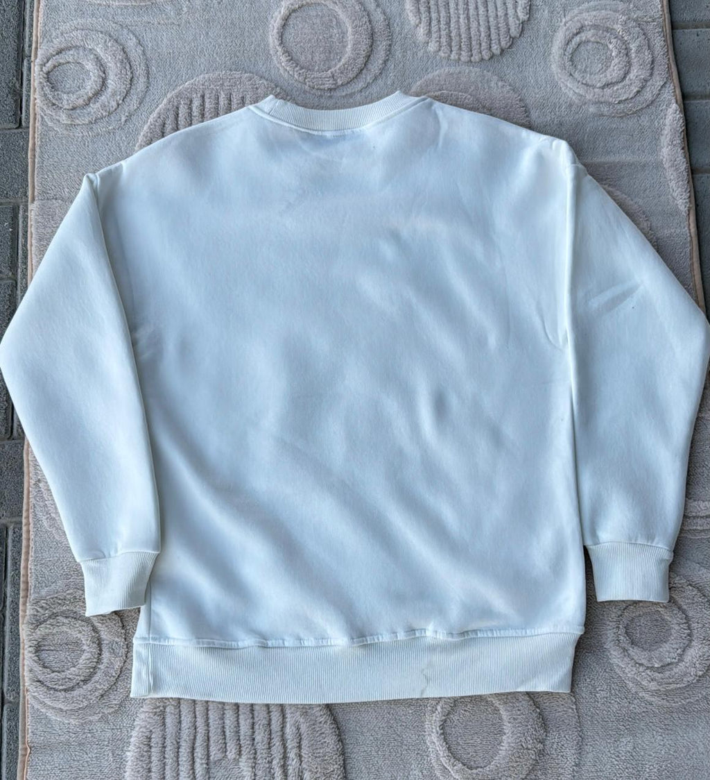 LAST PICK Oversized White/Cream Crewneck Sweatshirt | Cozy Basic