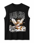 Black Blind Cupid Sleeveless Graphic T-Shirt