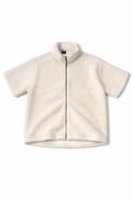 Dark Men’s Off-White Sherpa Fleece Zip Jacket – Cozy Premium Fit