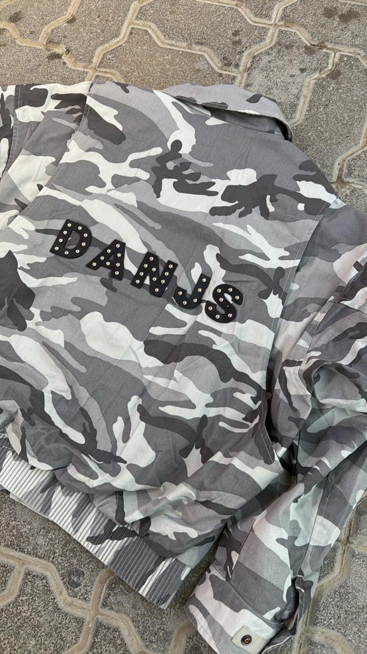 Urban Grey Camo Zip-Up Jacket | Bomber Style