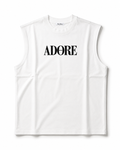 ADORE Stand Firmly Oversized Sleeveless Tee – White