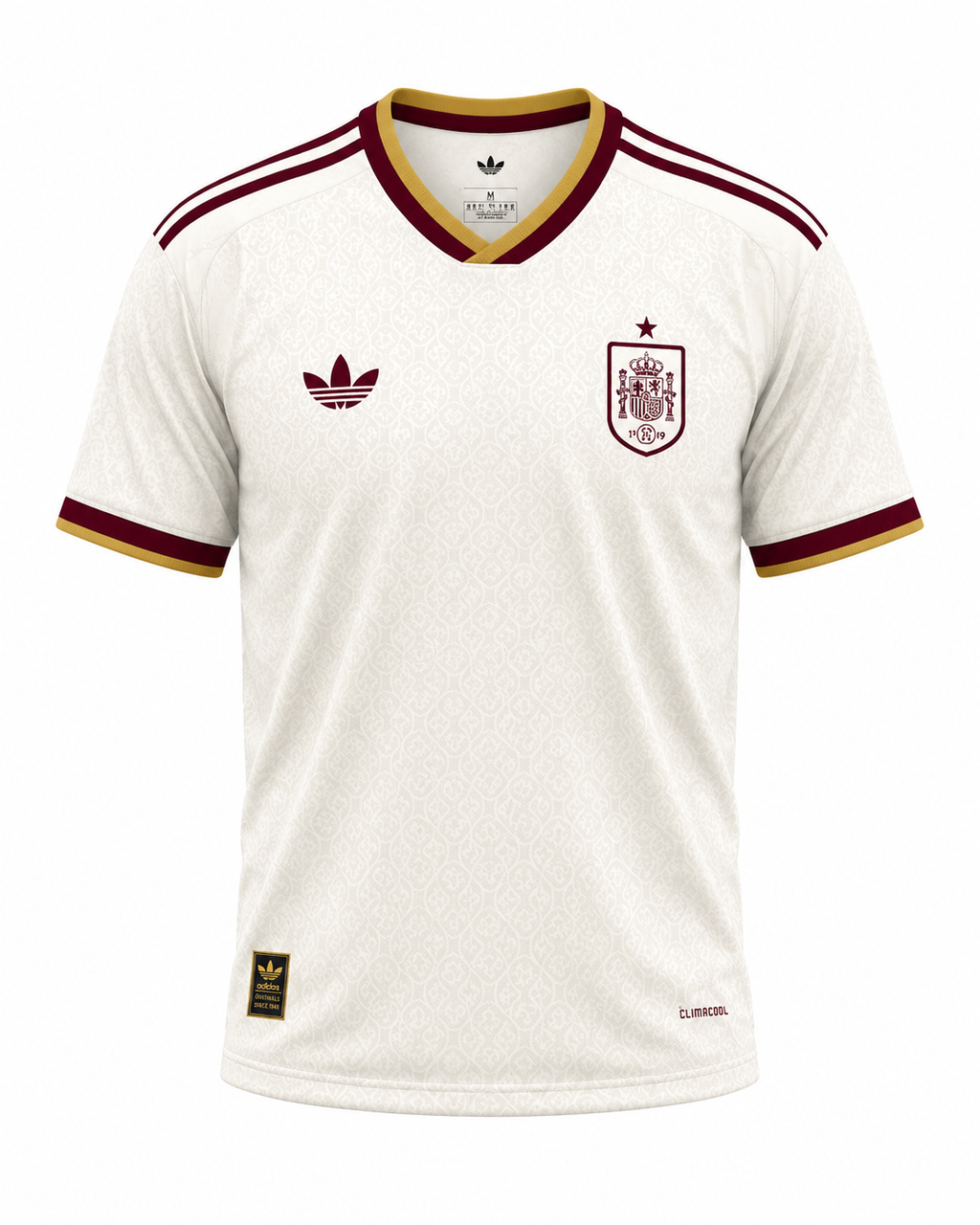 Spain 2026 Special Edition Away Football Jersey – Cream White & Maroon
