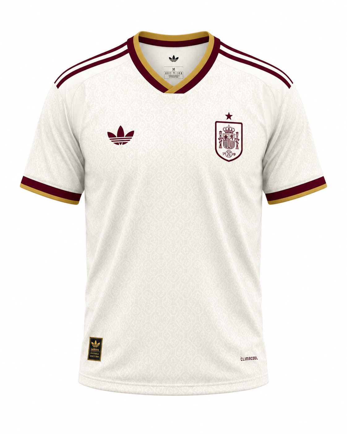 Spain 2026 Special Edition Away Football Jersey – Cream White & Maroon