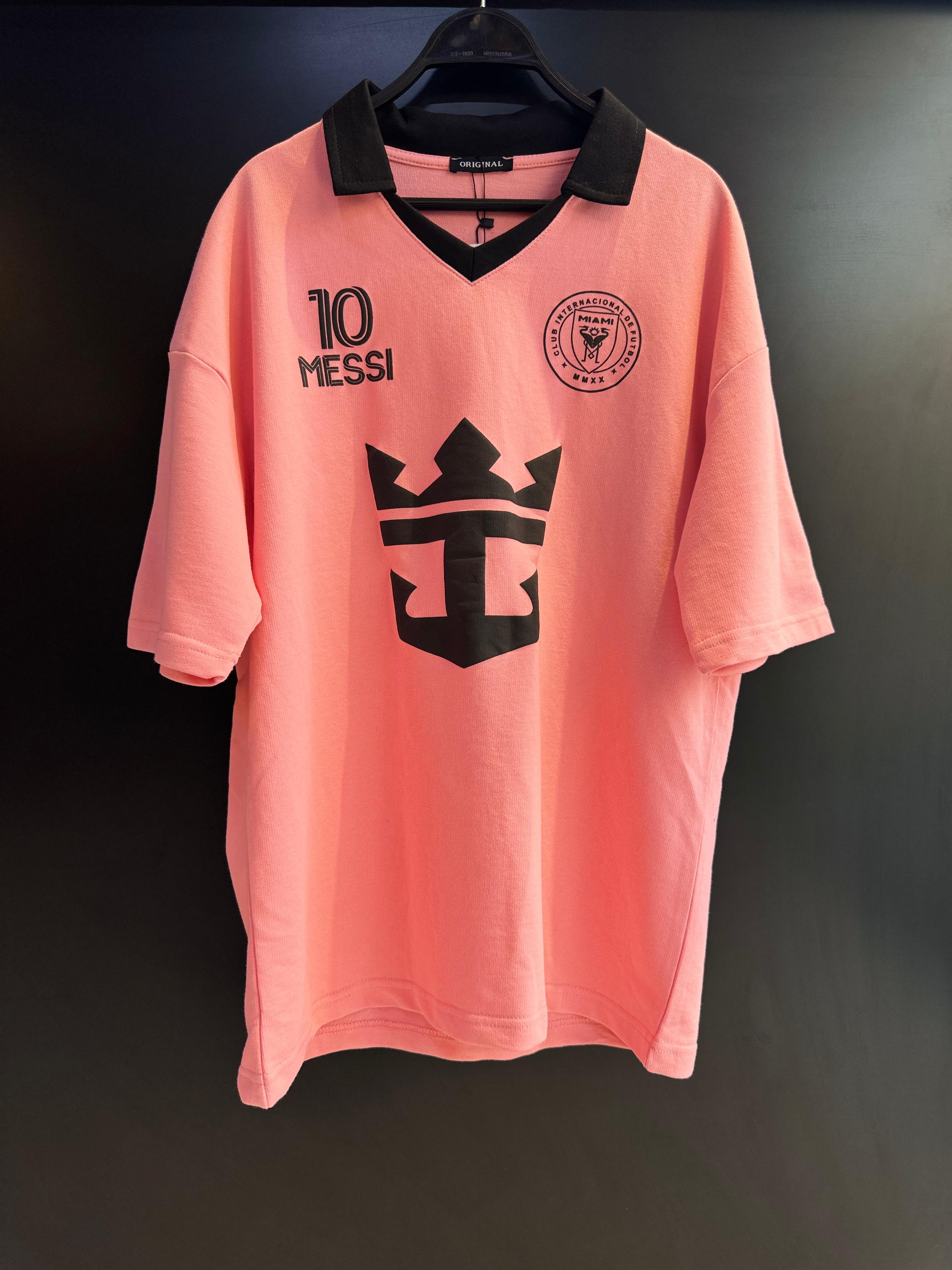 Messi #10 Pink Oversized Jersey T-Shirt