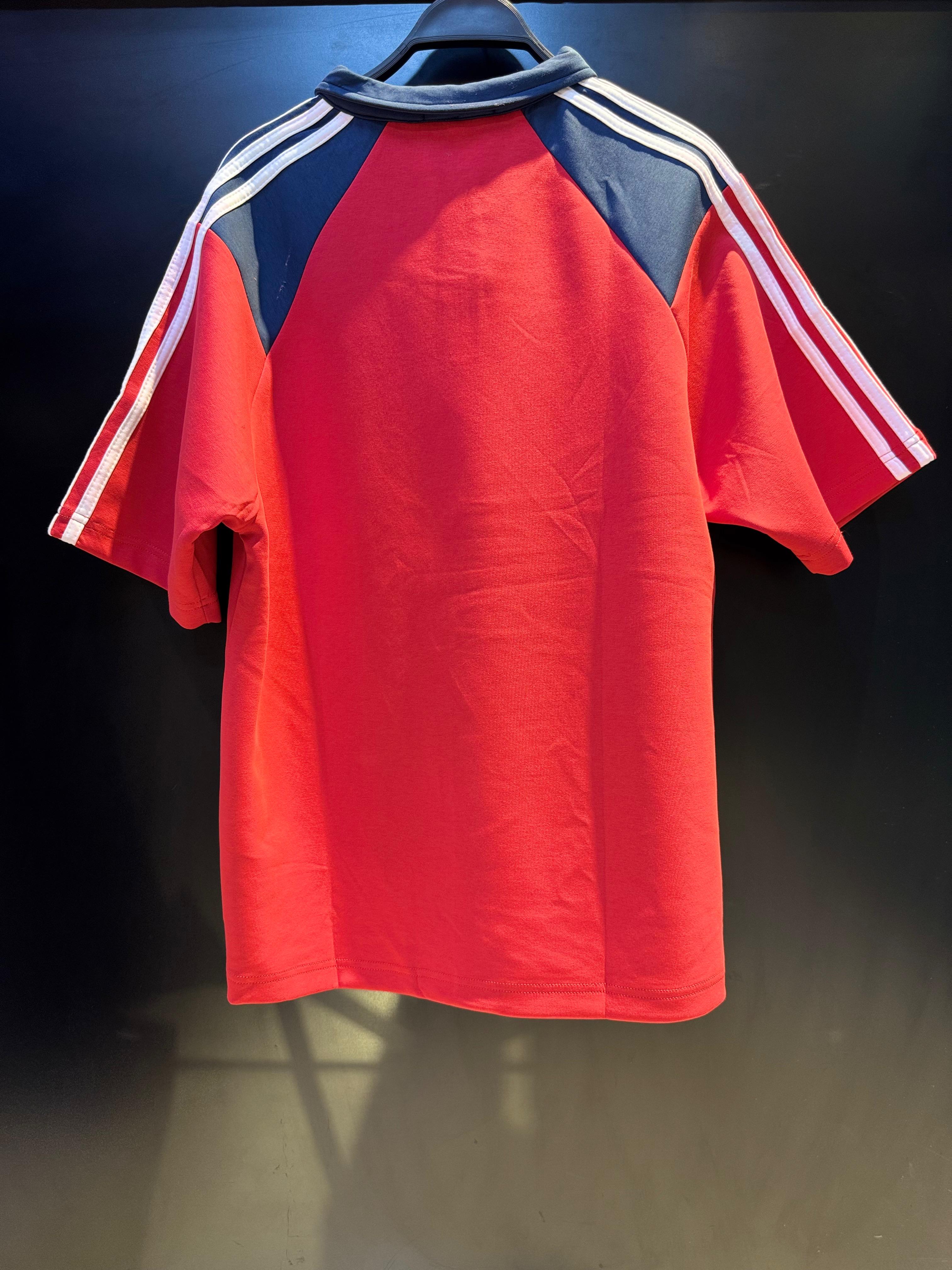 Red & Navy Real Madrid Quarter-Zip Polo Shirt