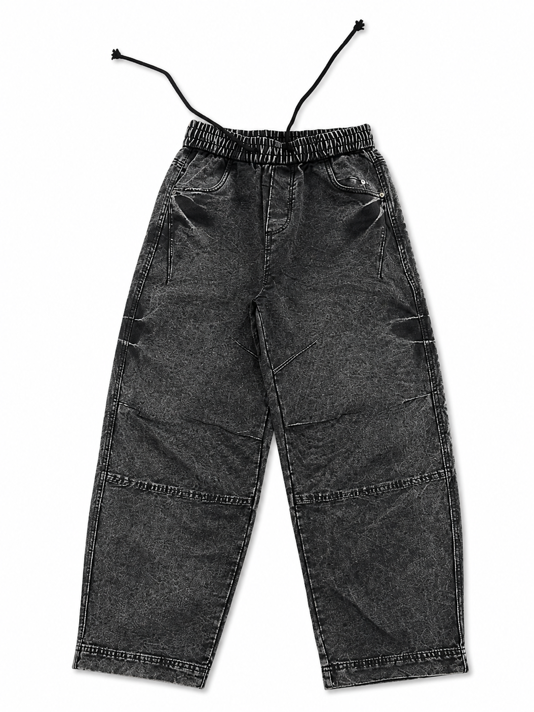 Men's Washed Black Baggy Denim Jeans – Relaxed Streetwear Fit