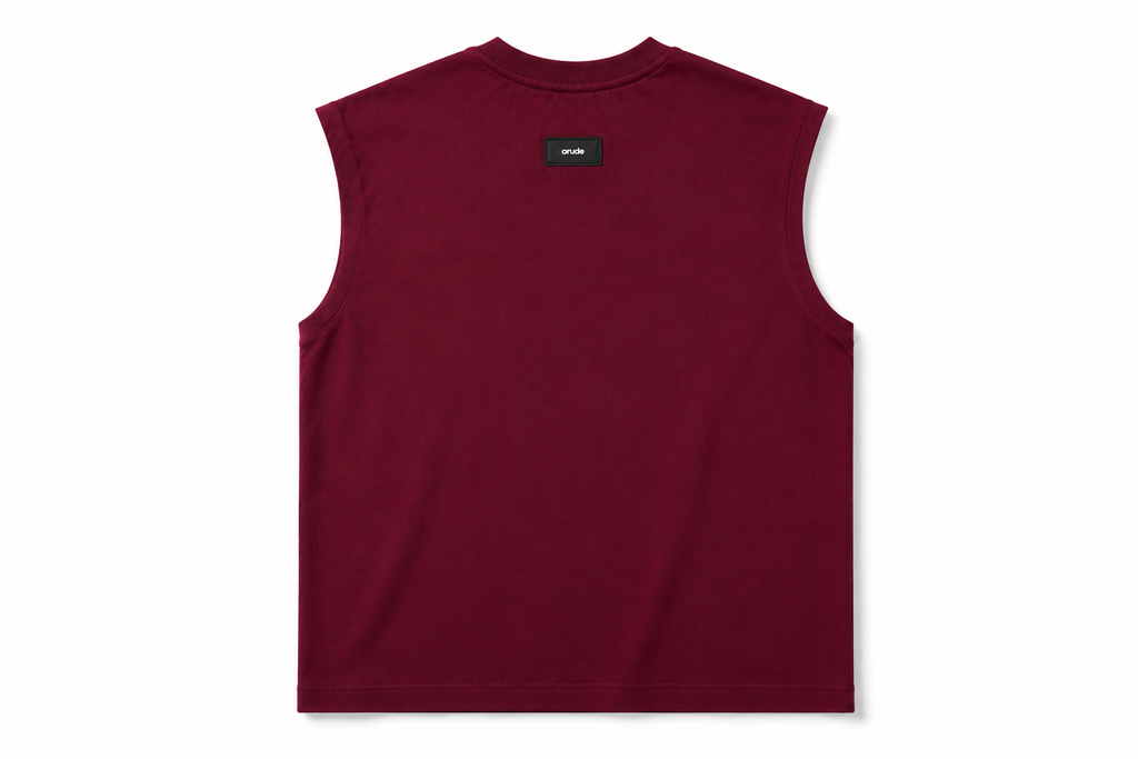 Maroon Duck Embroidered Sleeveless Muscle Tee