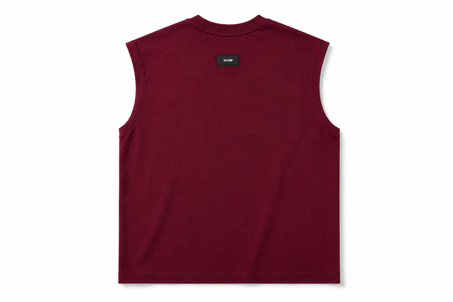 Maroon Duck Embroidered Sleeveless Muscle Tee