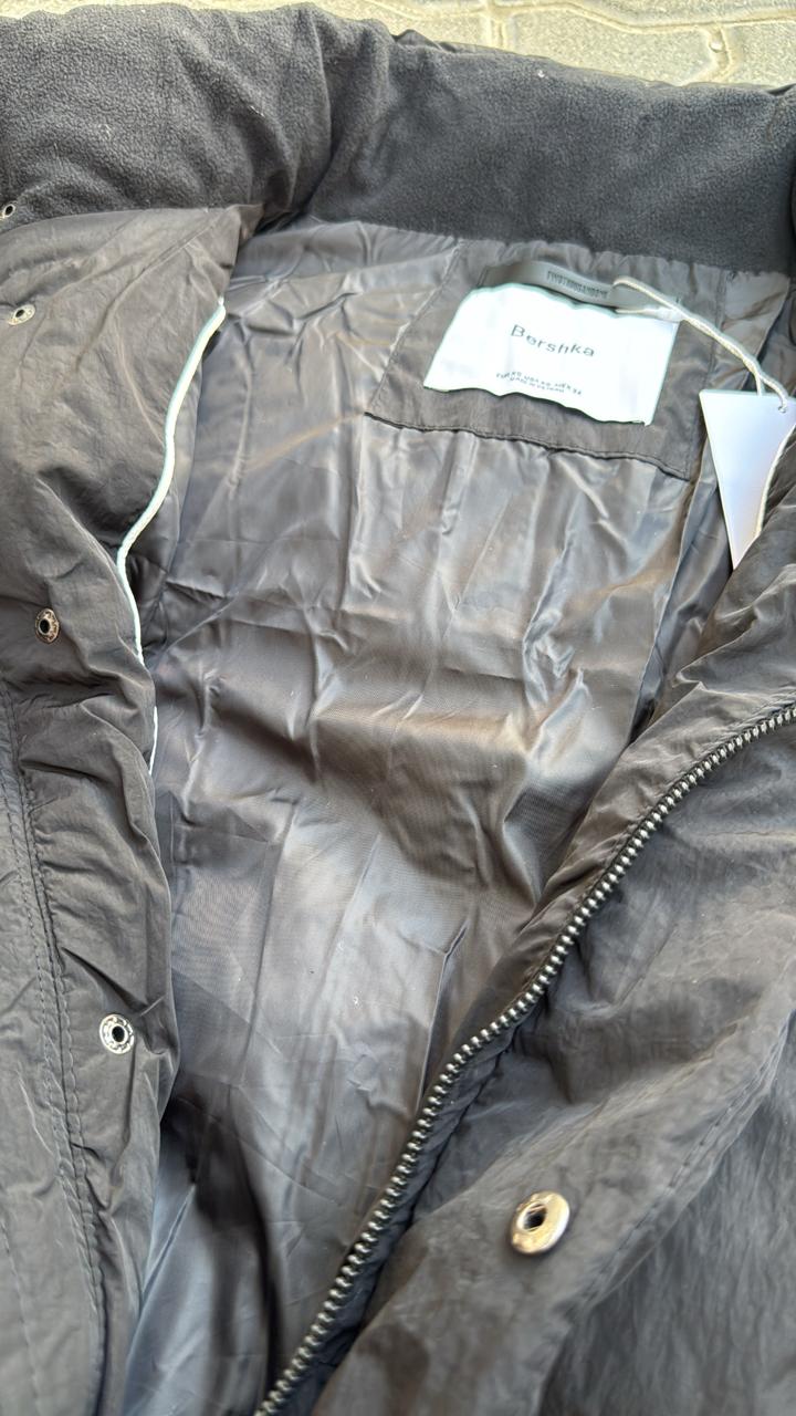 Classic Black Puffer Jacket | High Neck Insulated Puffy Coat | Cropped Streetwear Bubble Coat