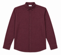 Essentials Maroon Long Sleeve Button-Up Shirt