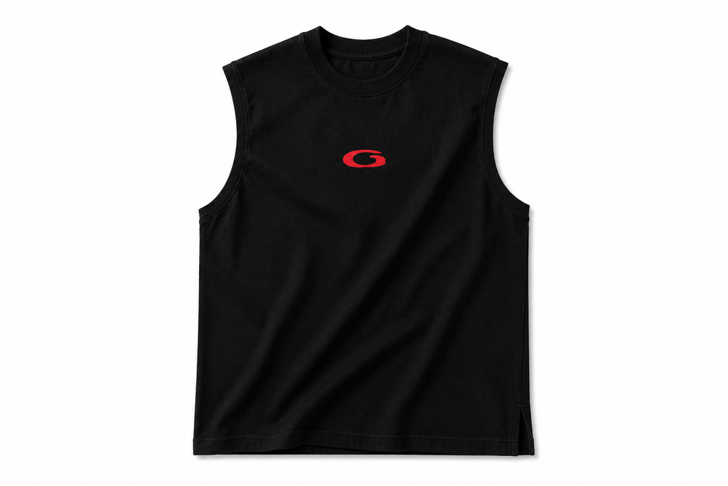 Black BLSKSTUDIO Sleeveless Muscle Tee
