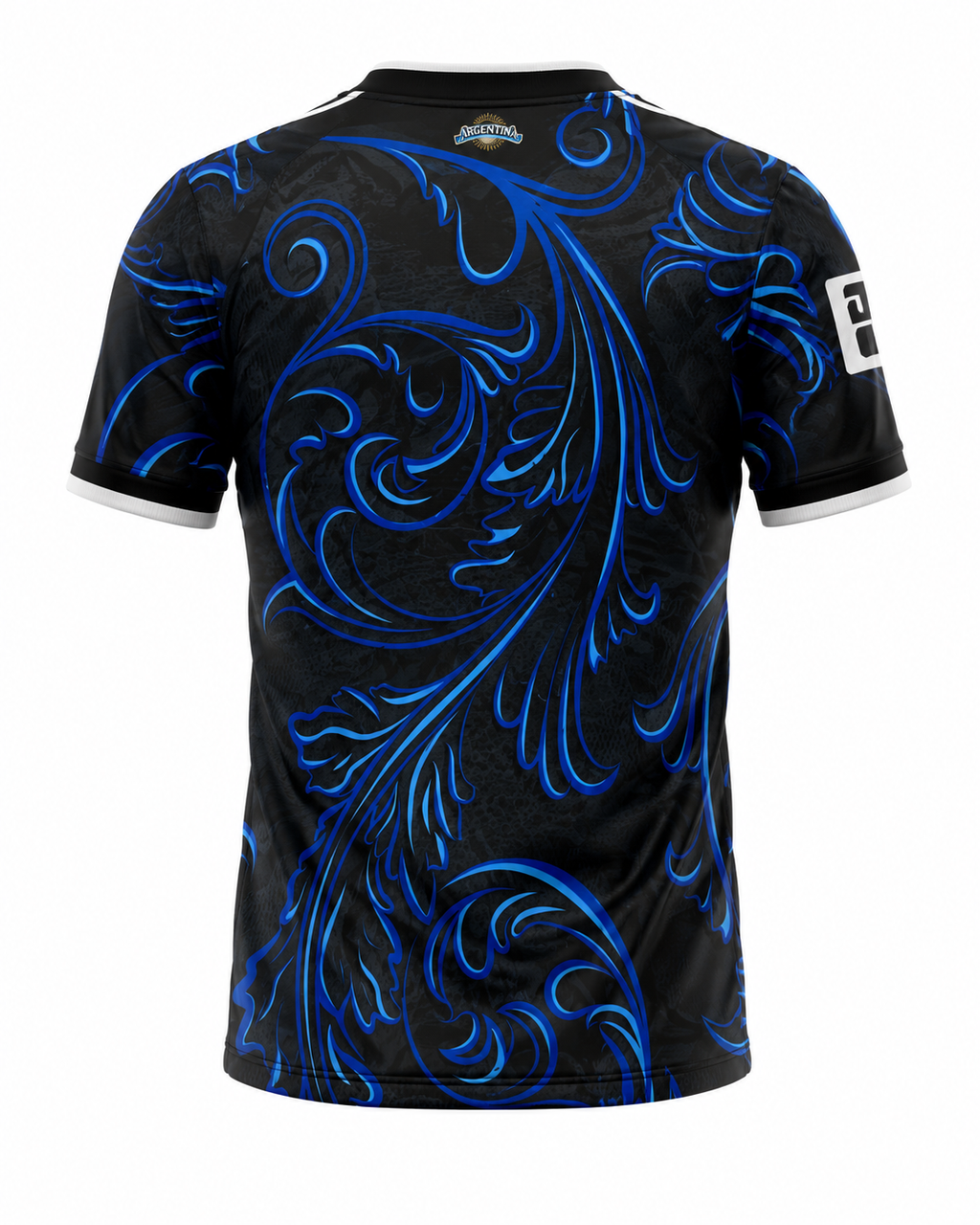 Argentina Black & Blue Special Edition Football Jersey – Shoulder Patch Detail