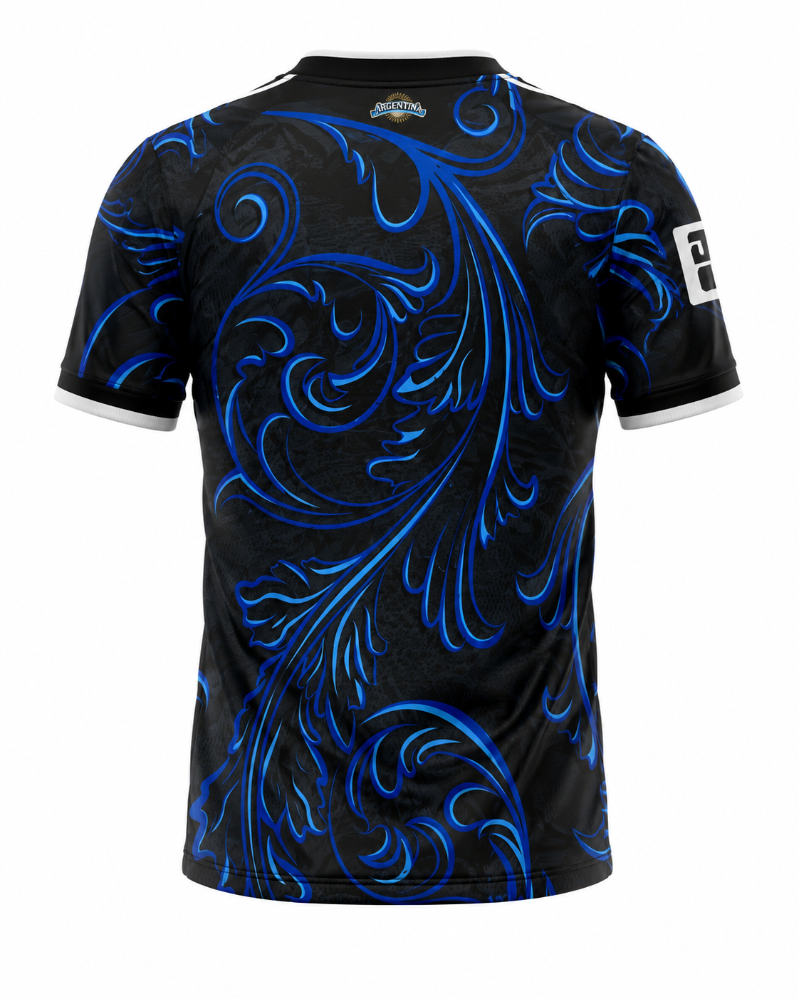 Argentina Black & Blue Special Edition Football Jersey – Shoulder Patch Detail
