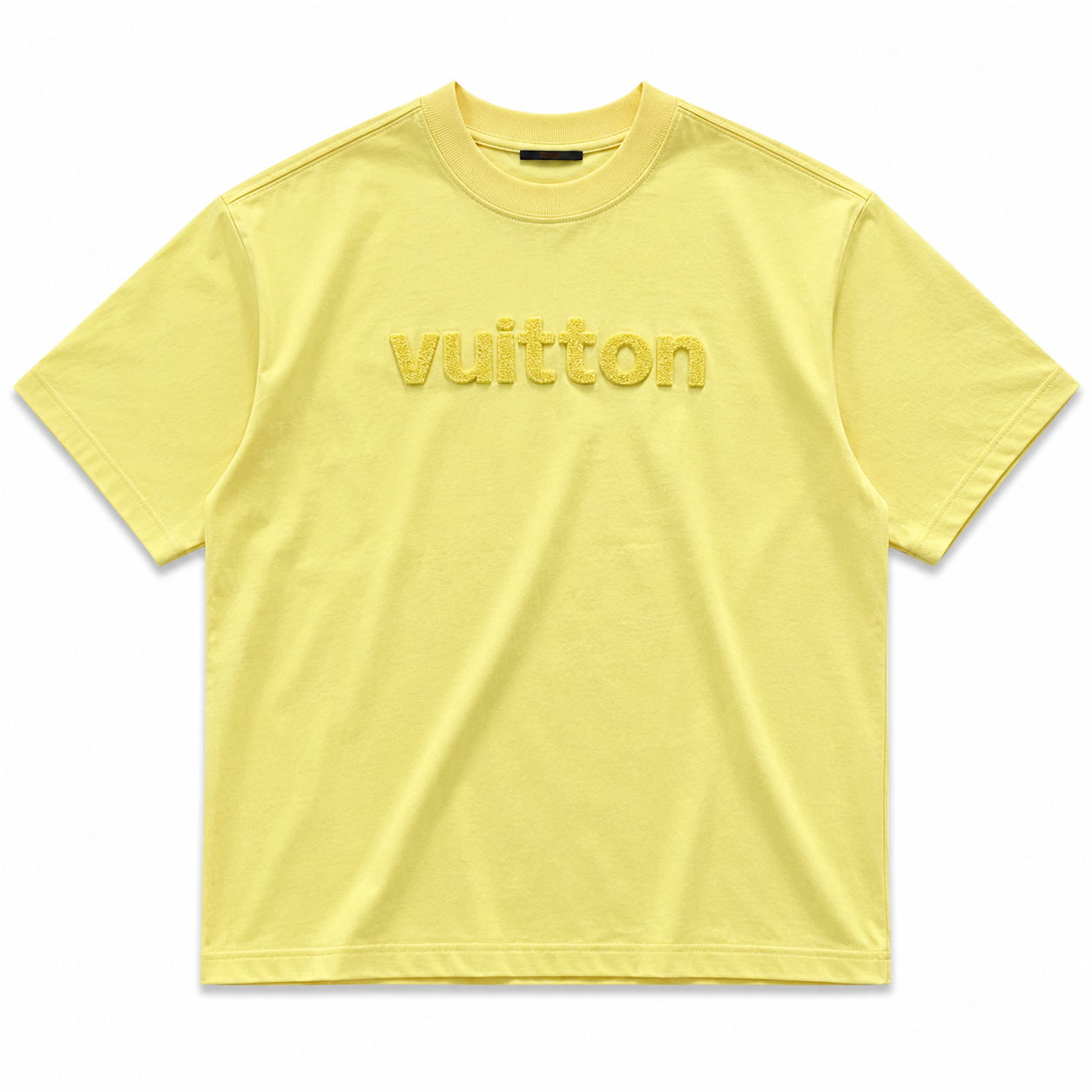 Vuitton Embossed Lemon Yellow Oversized T-Shirt – Premium Heavyweight Cotton
