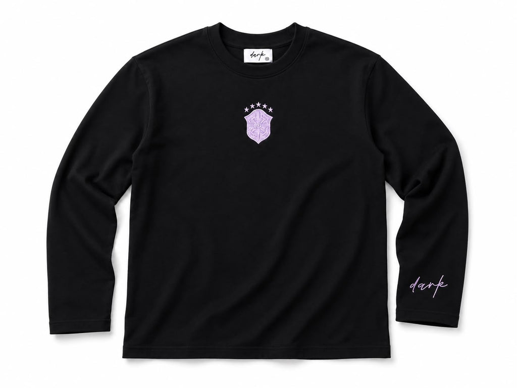 Black Brazil Long-Sleeve T-Shirt & Pants Set