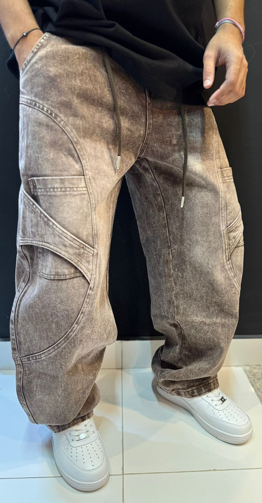 Sienna Washed Cargo Pants: Architectural Utility