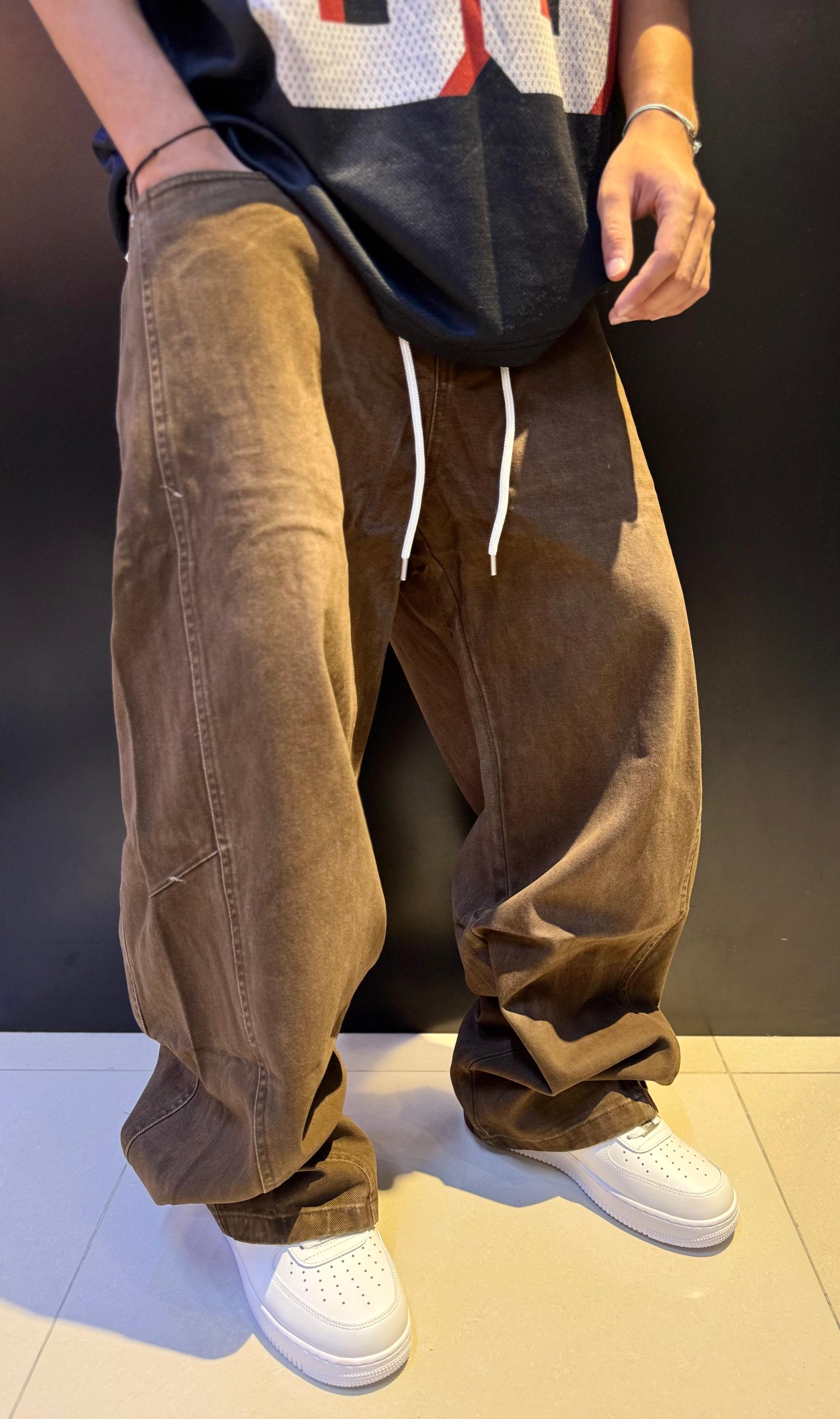 Vintage Brown Oversized Baggy Denim Pants