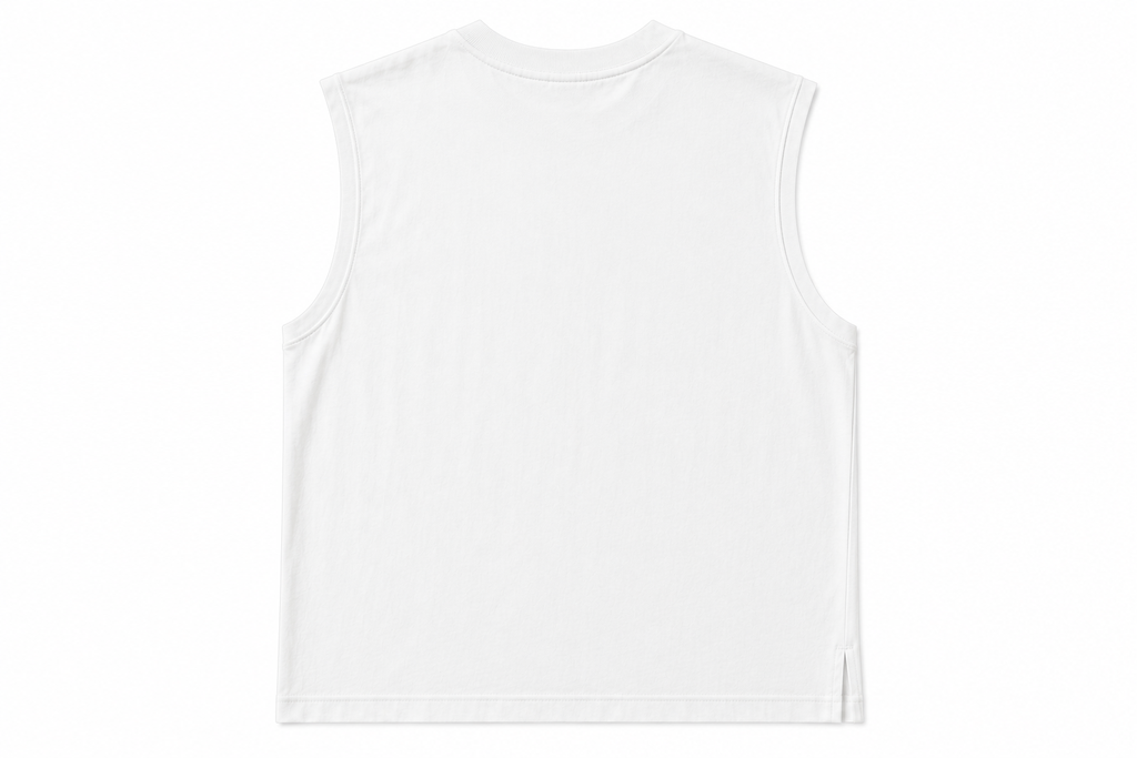 White Balcaniega Graphic Sleeveless Muscle Tee