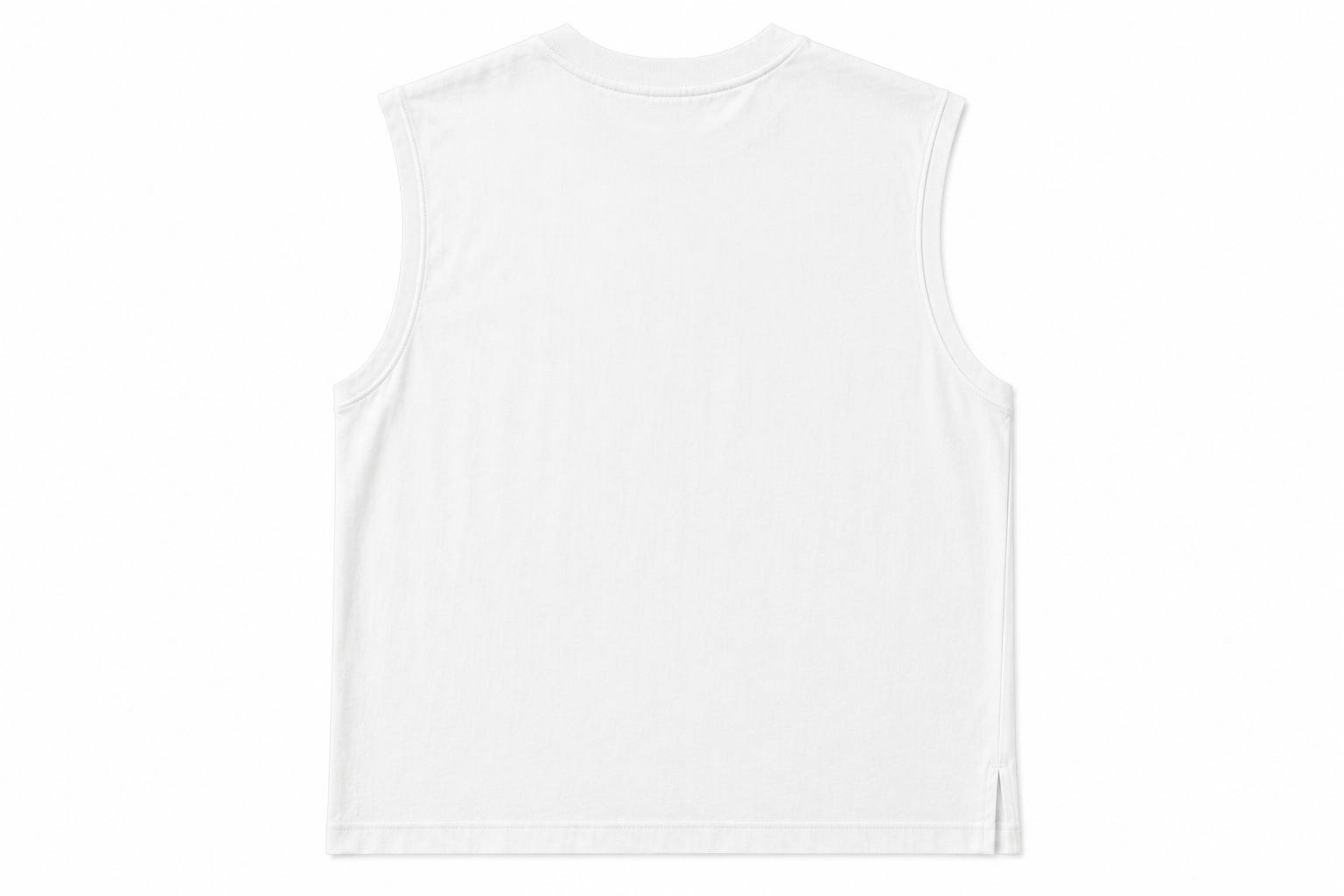 White Balcaniega Graphic Sleeveless Muscle Tee