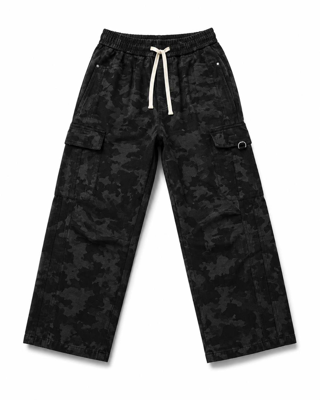 Urban Black Camo Cargo Pants – Relaxed Streetwear Fit