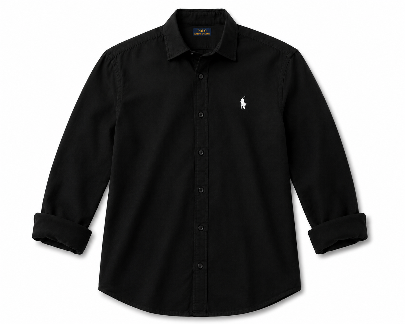 Polo Black Button-Up Shirt