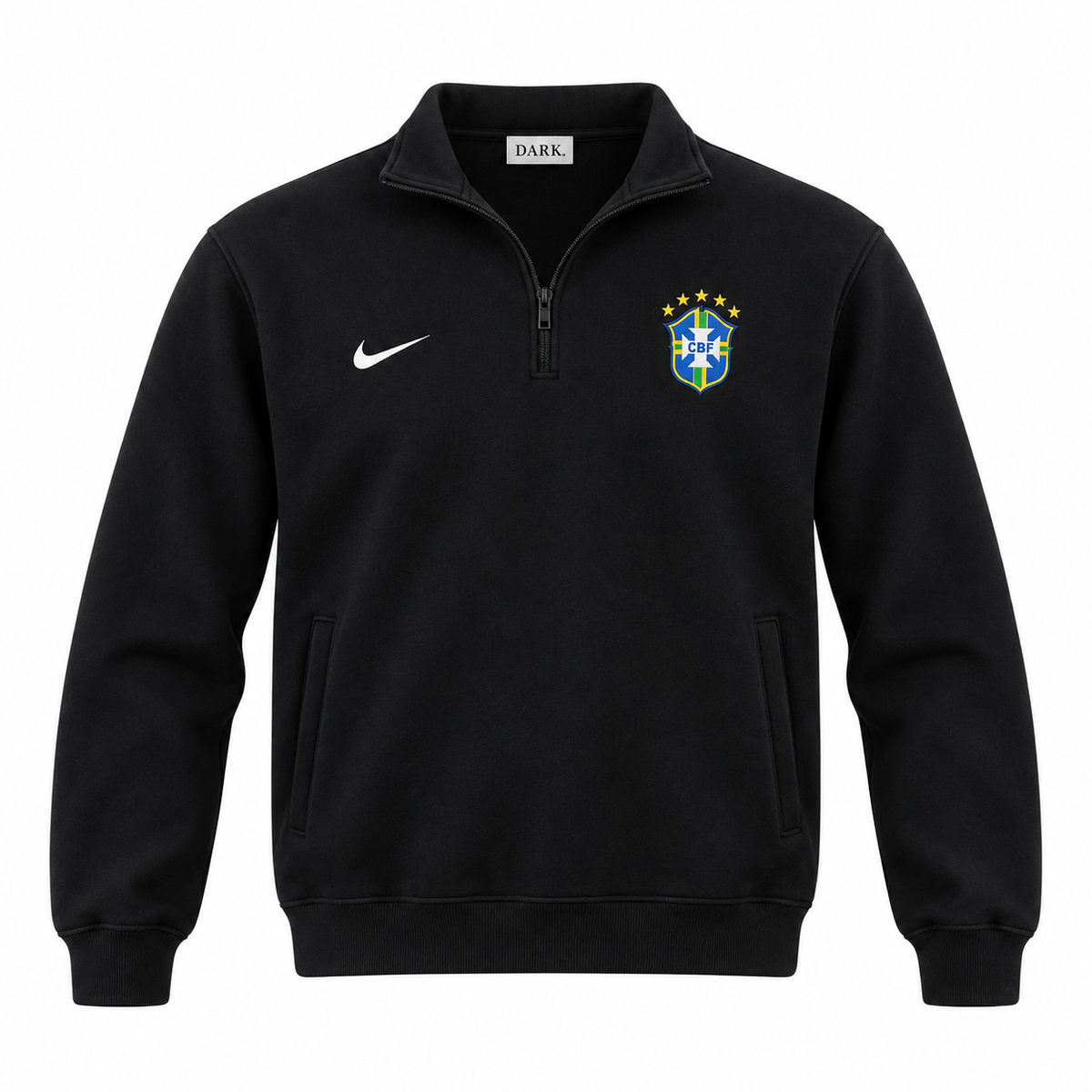 Brazil Quarter-Zip Tracksuit Set – Black