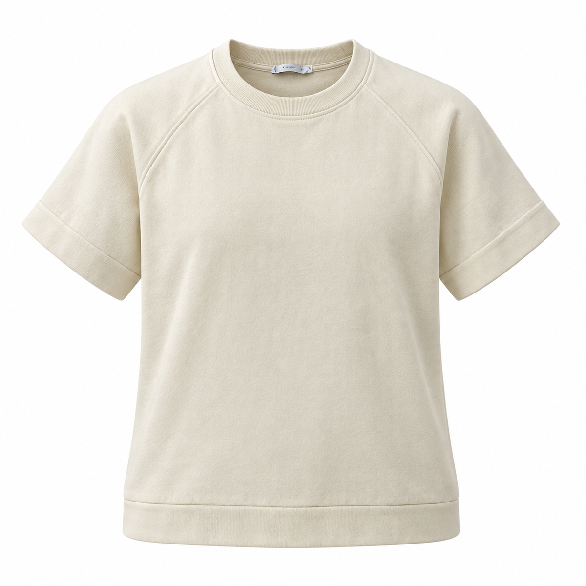 Short Sleeve Top & Shorts Set – Cream
